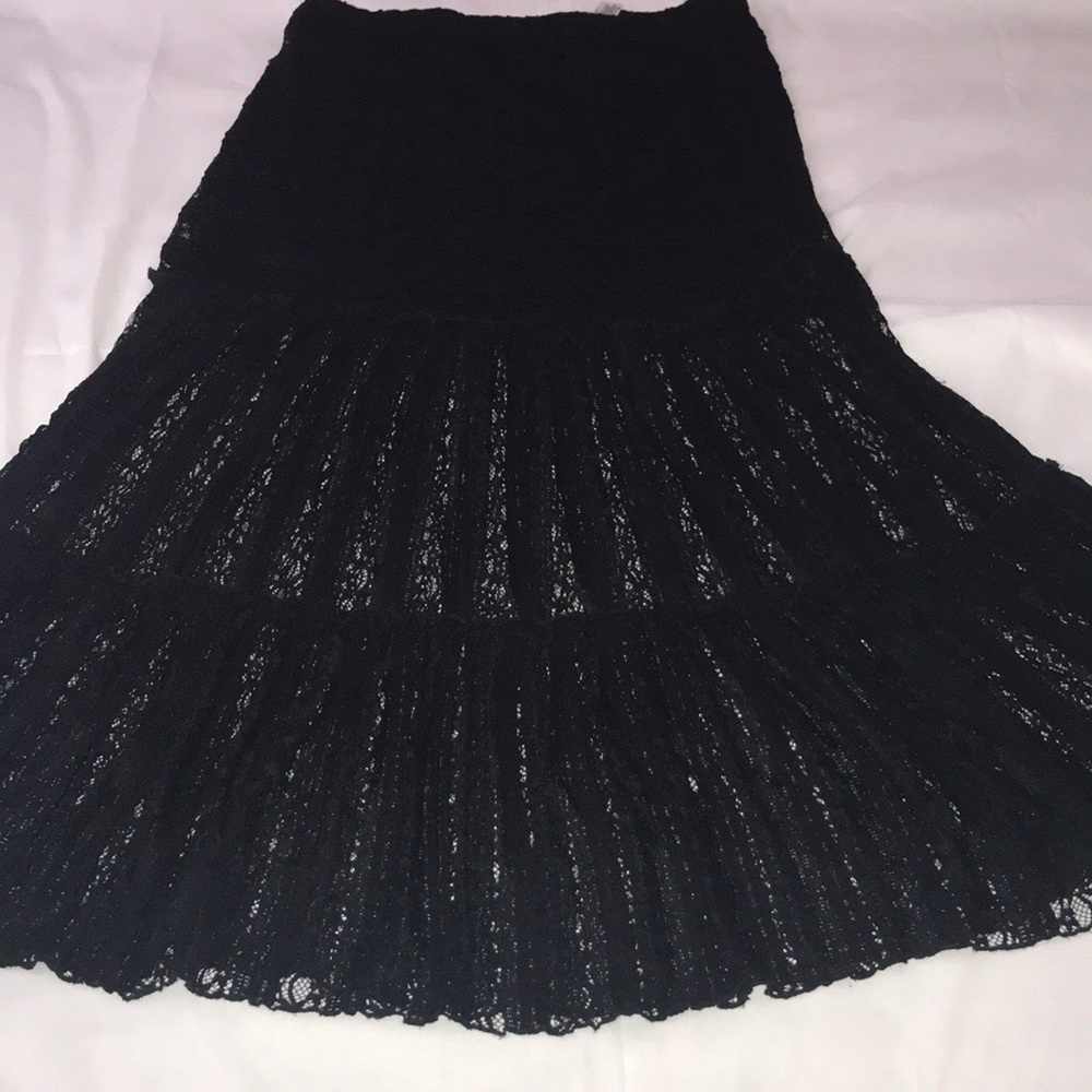 Maxi Black Lace Skirt